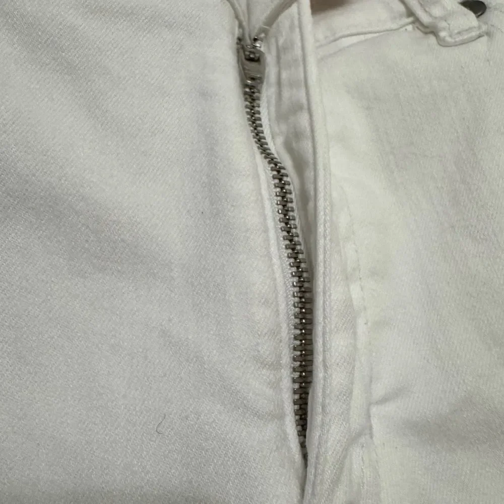 Eileen Fisher White Cropped Jeans 8 High Rise Minimal Clean Capsule Denim
